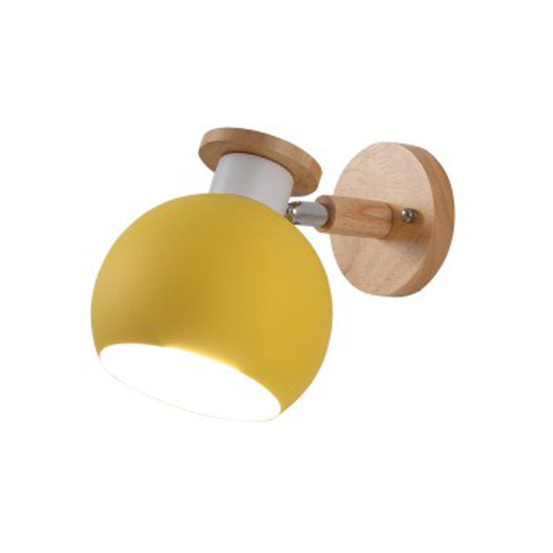 Modern Wooden Wall Sconce Light Creative Geometric Wall Light Fixture for Bedroom