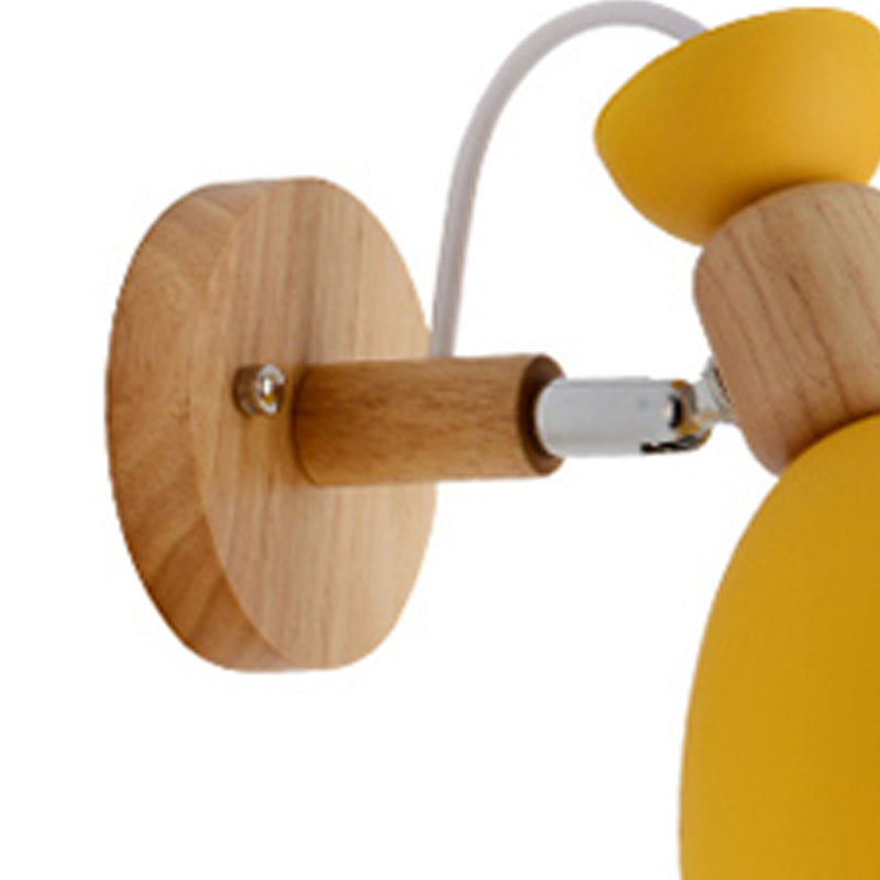 Modern Wooden Wall Sconce Light Creative Geometric Wall Light Fixture for Bedroom