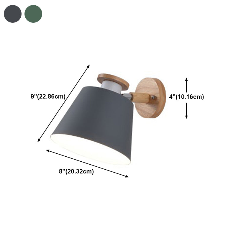 Modern Wooden Wall Sconce Light Creative Geometric Wall Light Fixture for Bedroom