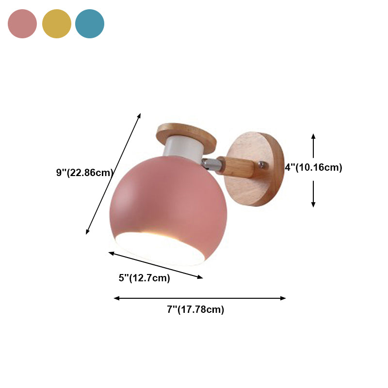 Modern Wooden Wall Sconce Light Creative Geometric Wall Light Fixture for Bedroom