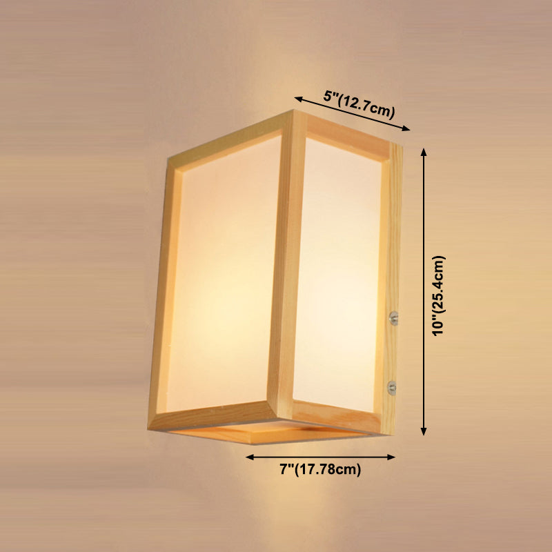 Contemporary Wooden Wall Sconce Light Creative Wall Light Fixture for Bedroom