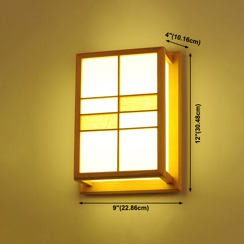 Contemporary Wooden Wall Sconce Light Creative Wall Light Fixture for Bedroom