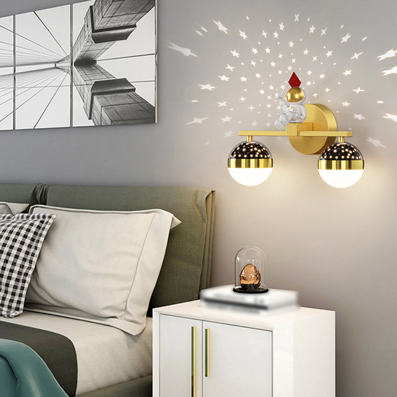 Kids Style Geometry Shape Wall Lights Metal 2-Light Wall Mount Lights