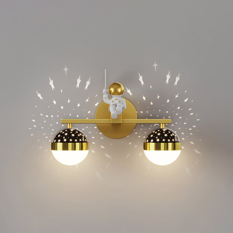 Kids Style Geometry Shape Wall Lights Metal 2-Light Wall Mount Lights