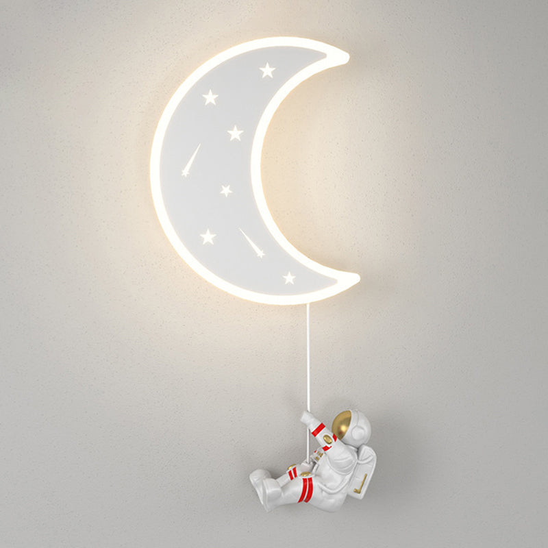 Moon Shape Wall Light Fixture Minimalist LED Wall Mounted Light Fixture