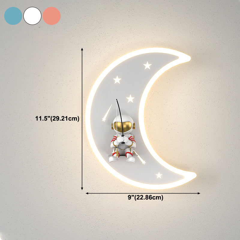 Moon Shape Wall Light Fixture Minimalist LED Wall Mounted Light Fixture