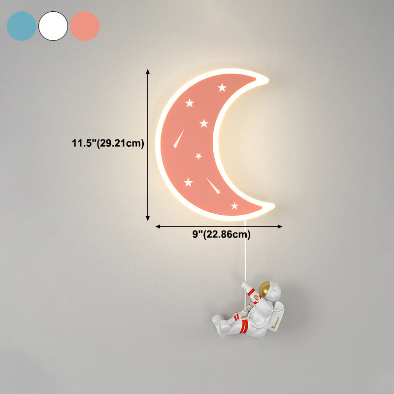 Moon Shape Wall Light Fixture Minimalist LED Wall Mounted Light Fixture