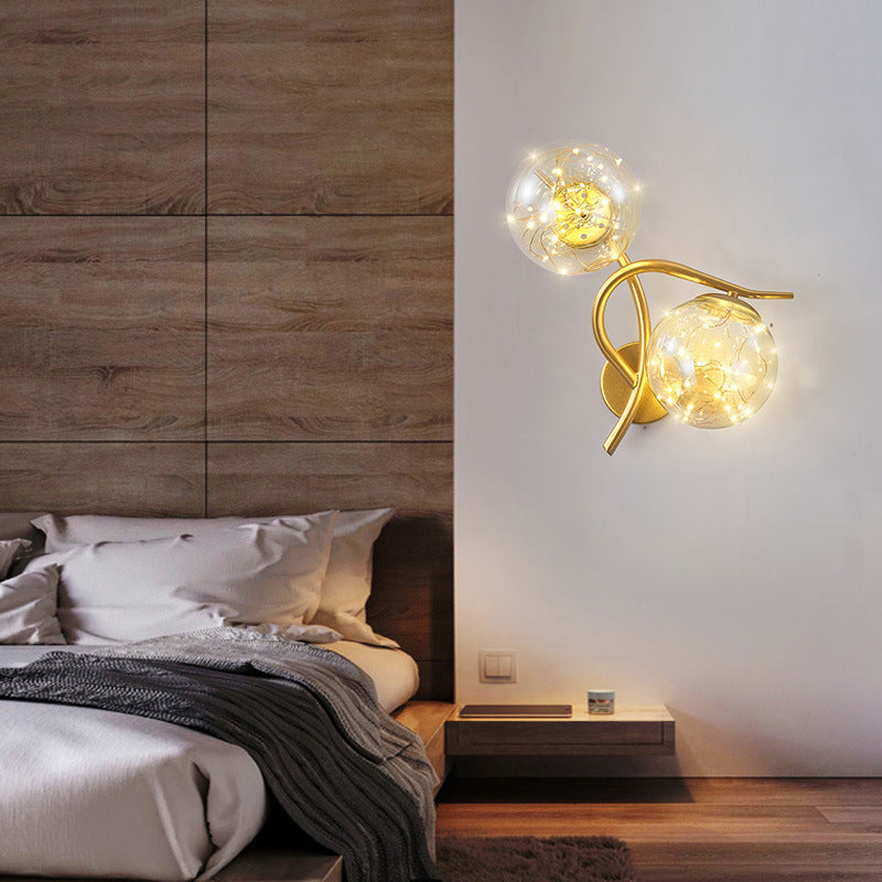 Light Luxury Metal Wall Light Nordic Style Led Wall Lamp for Living Room