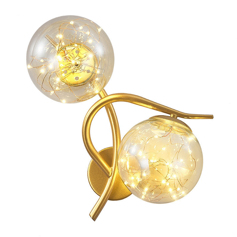 Light Luxury Metal Wall Light Nordic Style Led Wall Lamp for Living Room