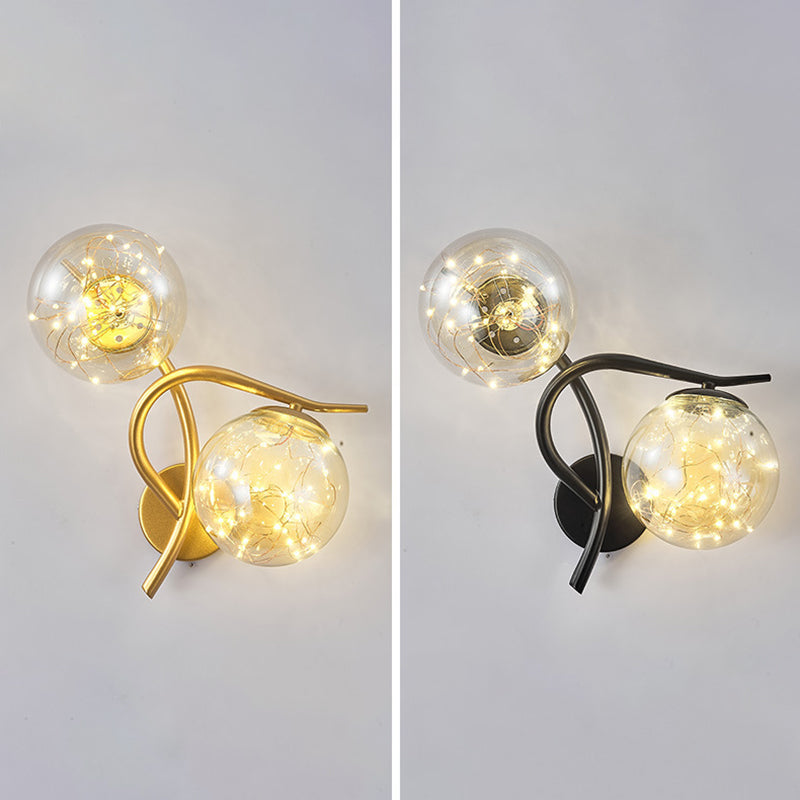 Light Luxury Metal Wall Light Nordic Style Led Wall Lamp for Living Room