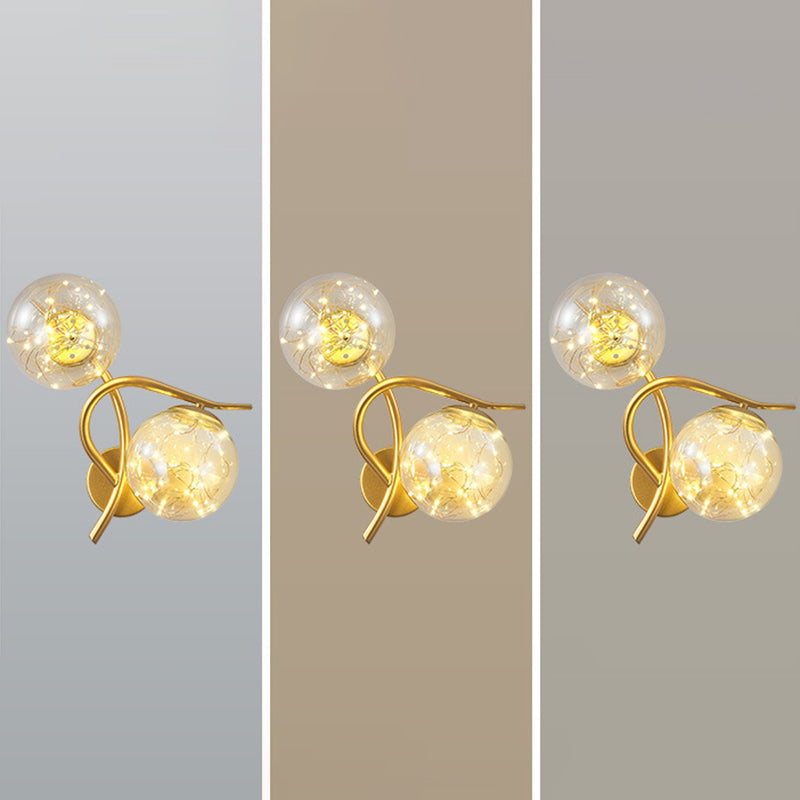 Light Luxury Metal Wall Light Nordic Style Led Wall Lamp for Living Room