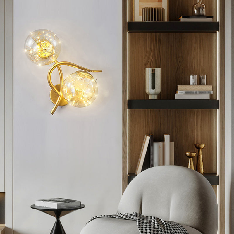 Light Luxury Metal Wall Light Nordic Style Led Wall Lamp for Living Room