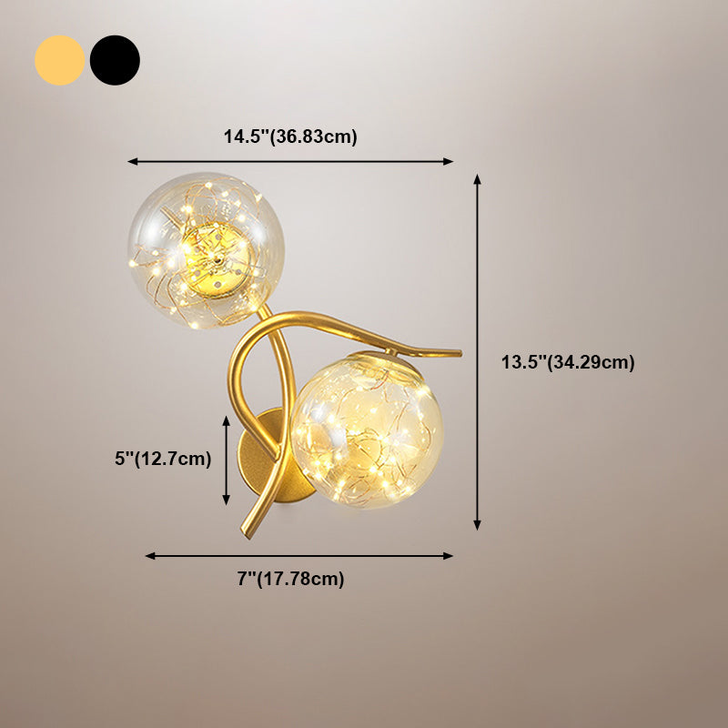 Light Luxury Metal Wall Light Nordic Style Led Wall Lamp for Living Room