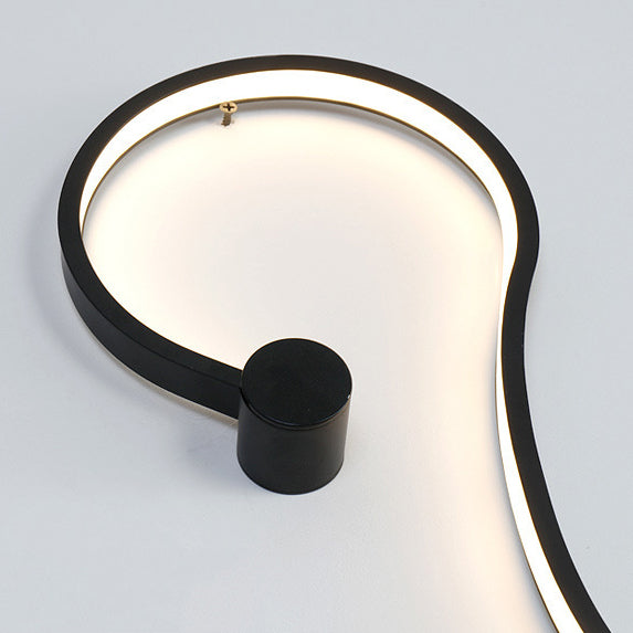Simplicity Curvaceous Wall Sconce Light Living Room Background LED Wall Light