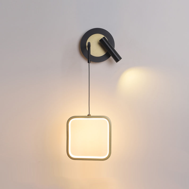 Luces de pared de forma de geometría de estilo contemporáneo de metal luces de montaje de pared de 2 luces