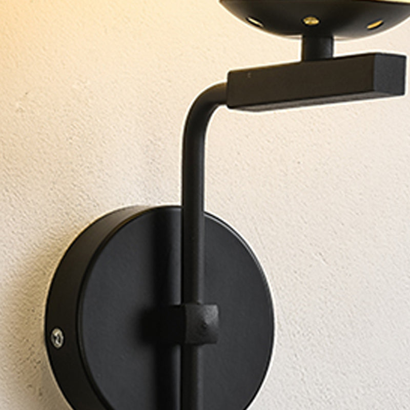 Modern Spherical Glass Wall Light Fixture 1-Bulb Bedroom Wall Sconce Light