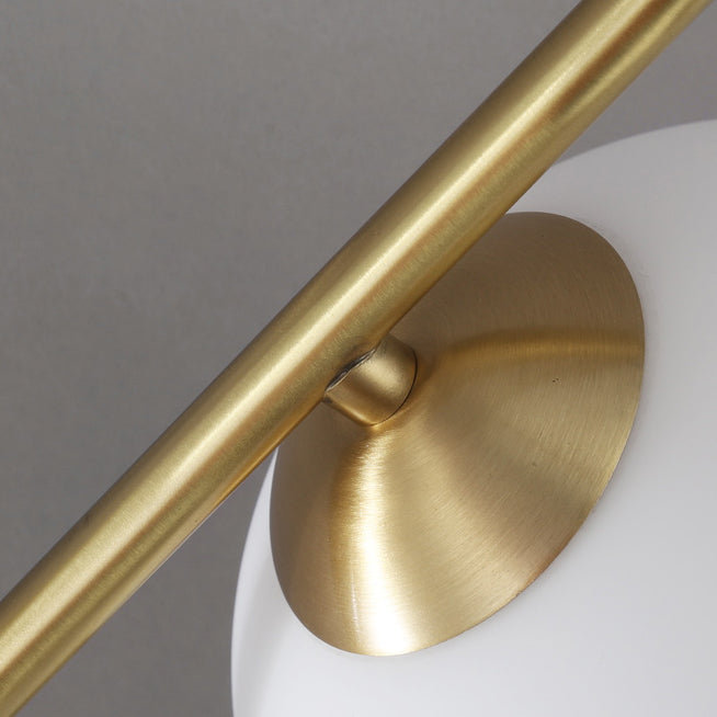 Glass Round Night Table Lamp Minimalist Style Table Light for Bedroom