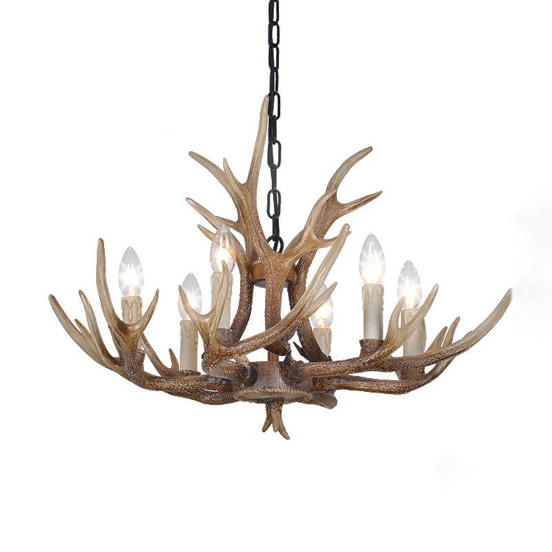 Unique Shape Resin Hanging Ceiling Light American Style Multi Lights Hanging Light