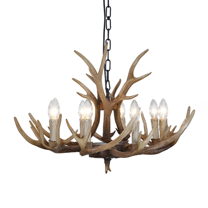 Unique Shape Resin Hanging Ceiling Light American Style Multi Lights Hanging Light