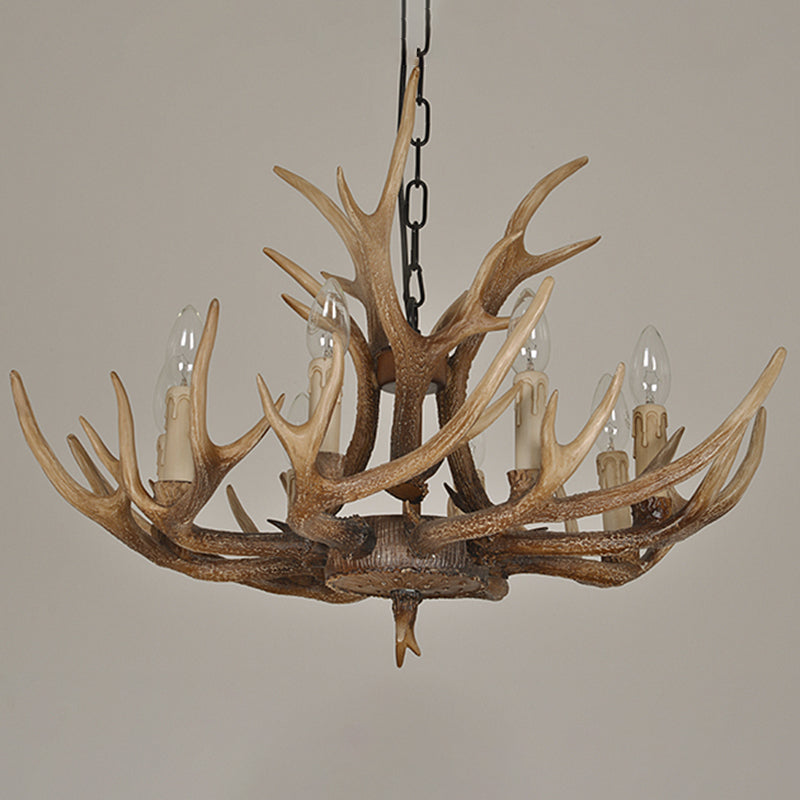 Unique Shape Resin Hanging Ceiling Light American Style Multi Lights Hanging Light