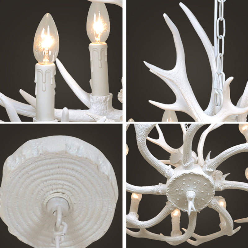 Unique Shape Resin Hanging Ceiling Light American Style Multi Lights Hanging Light