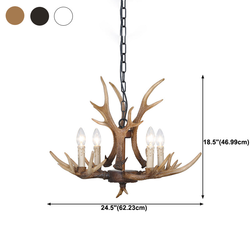 Unique Shape Resin Hanging Ceiling Light American Style Multi Lights Hanging Light