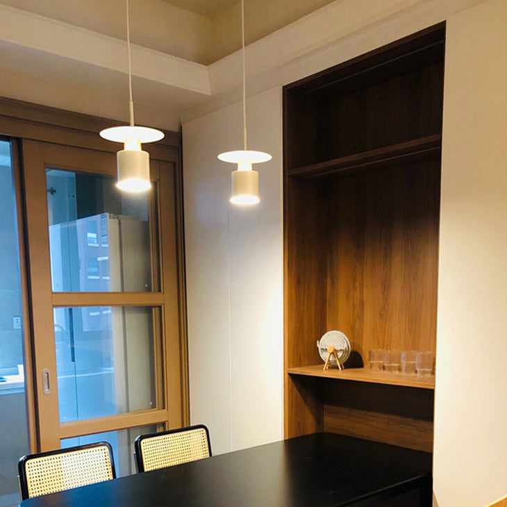 Cylinder Hanging Light Modern Style Metal 1 Light Flush Hanging Light Fixtures