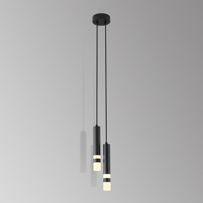 Cylinder Shape Pendant Lights Contemporary Style Metal Pendant Lighting Fixtures