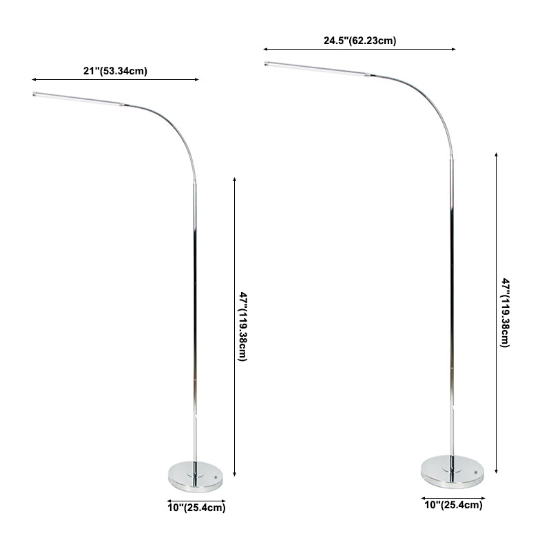 Modern Simple Floor Light 1-Light LED Floor Standing Light with Acrylic Shade