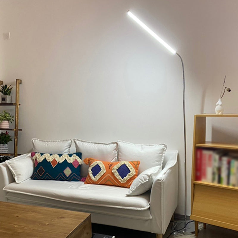 Modern Simple Floor Light 1-Light LED Floor Standing Light with Acrylic Shade