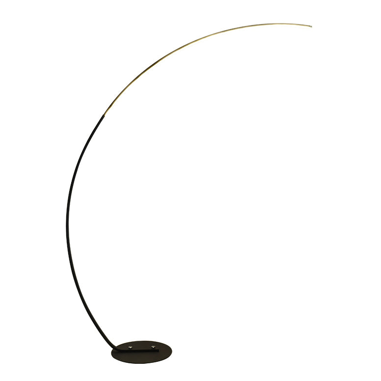 Curved Floor Light Fixtures Modern Style Metal 1 Light Floor Light