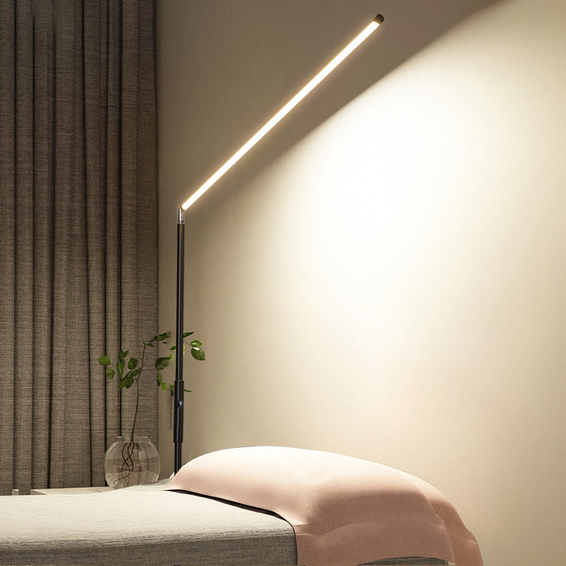 Modern Style Strip Shape Floor Lighting Metal 1 Light Floor Light for Dining Room