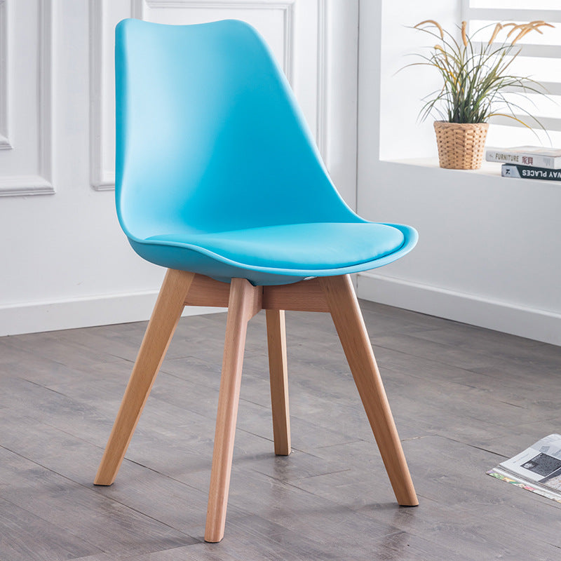 Contemporary Armless Office Chair Plastic Computer Desk Chair