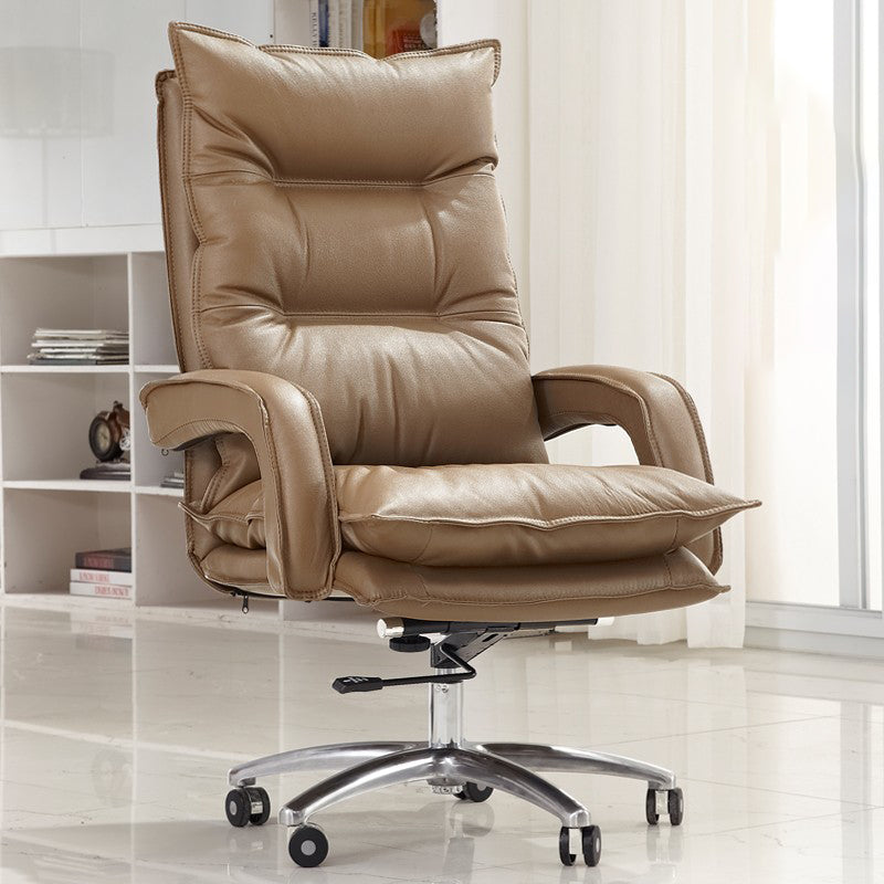 Silver Metal Modern Conference Chair with High Back Leather Conference Chair