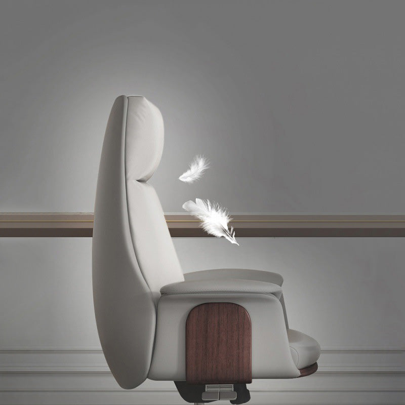 Upholstered Office Chair with Padded Arms Modern Task Chair with Metal Frame