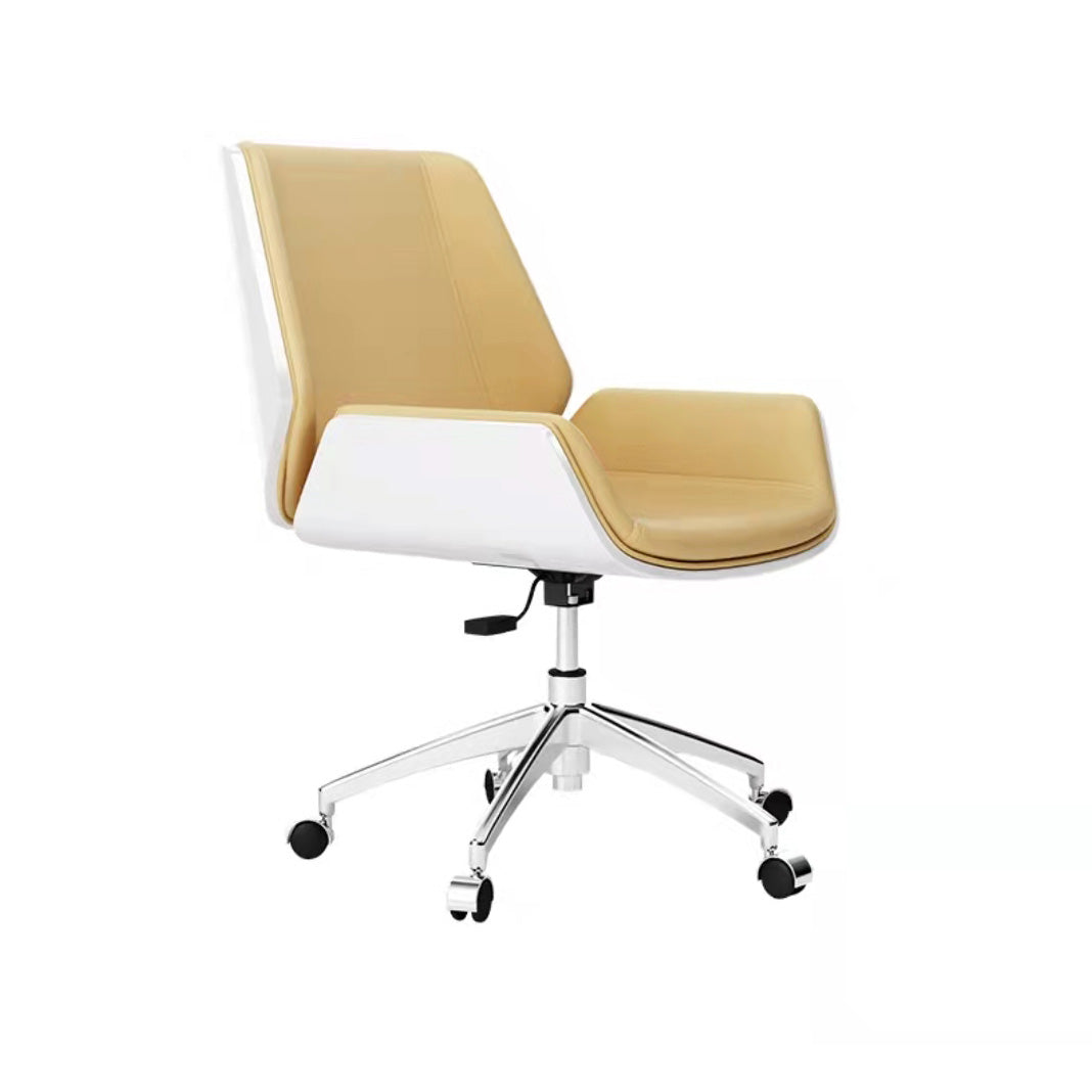 Executive Swivel Office Chair with High Back Chrome Metal Frame Modern Task Chair