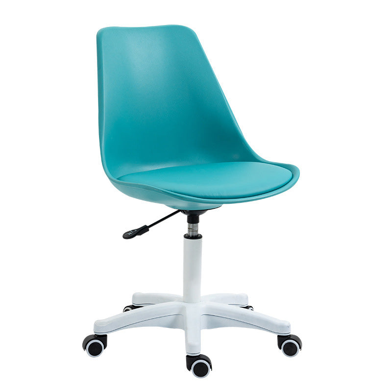 White Nylon Modern Desk Chair Mid-Back Leather Conference Chair