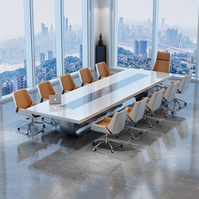 Contemporary Mid Back Task Chair with Padded Arms Upholstered Desk Chair with Metal Frame