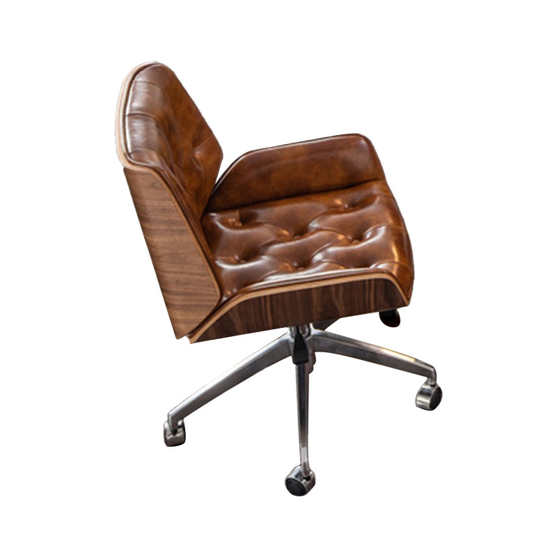 Height-adjustable Conference Chair with Wheels Modern Armless Office Chair