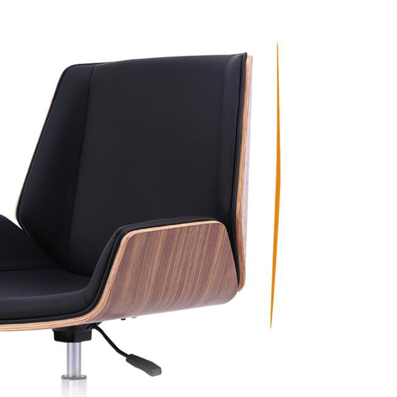 Silver Metal Modern Conference Chair Mid-Back and Leather Conference Chair