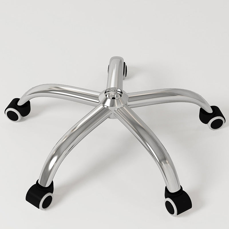 Contemporary Upholstered Office Chair with Padded Arms Leather Parsons Chair with Wheels