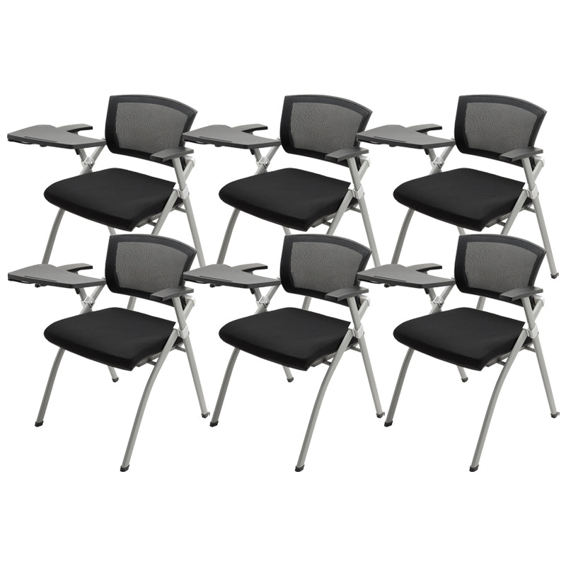 Metal Frame Modern Conference Chair Mid-back Computer Office Chair with Fixed Arms