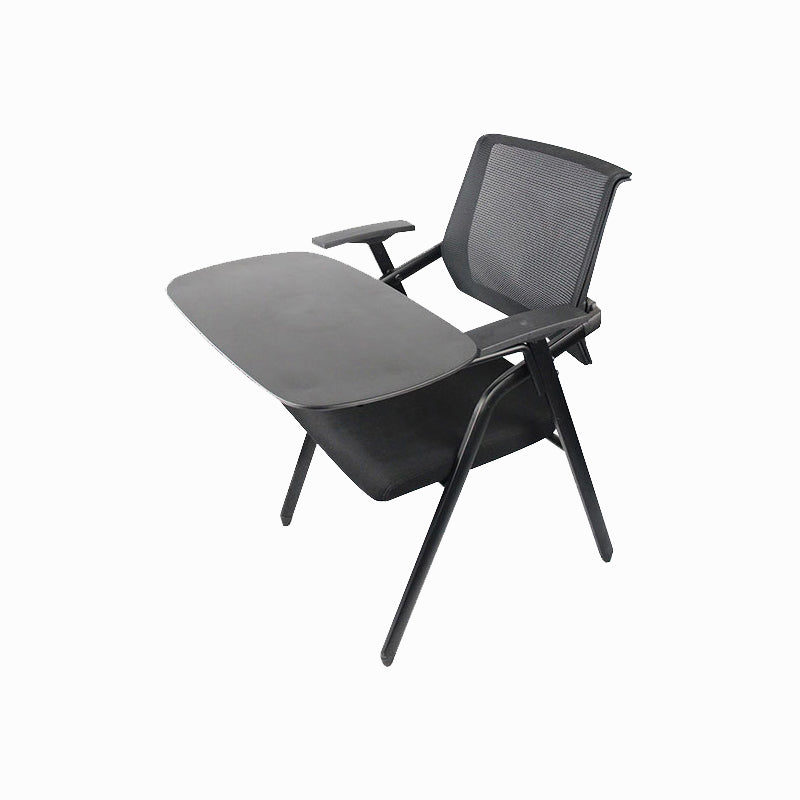 Mid Back Conference Chair with Fixed Arms Modern Office Chair with Metal Frame