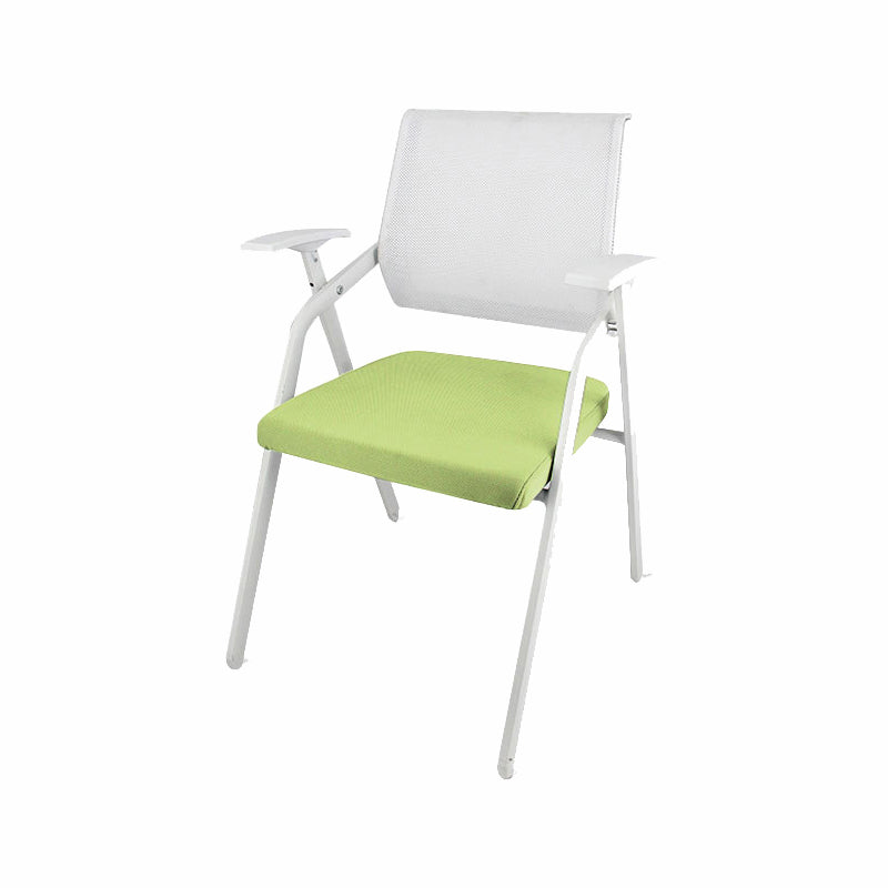 Mid Back Conference Chair with Fixed Arms Modern Office Chair with Metal Frame