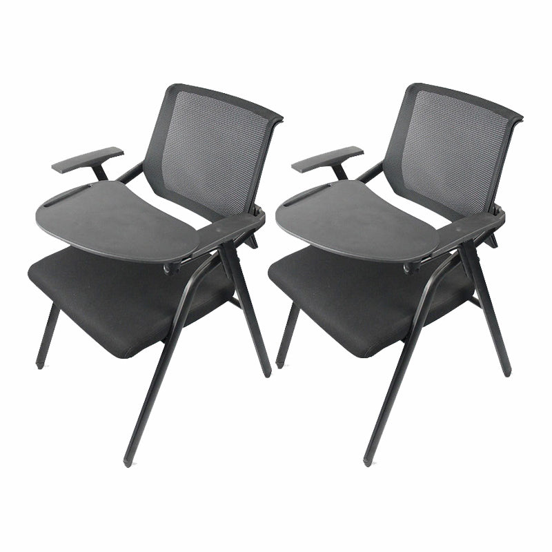 Mid Back Conference Chair with Fixed Arms Modern Office Chair with Metal Frame