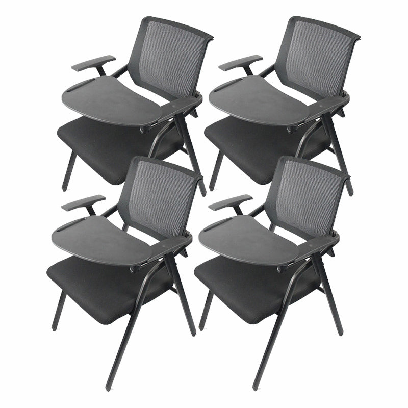 Mid Back Conference Chair with Fixed Arms Modern Office Chair with Metal Frame