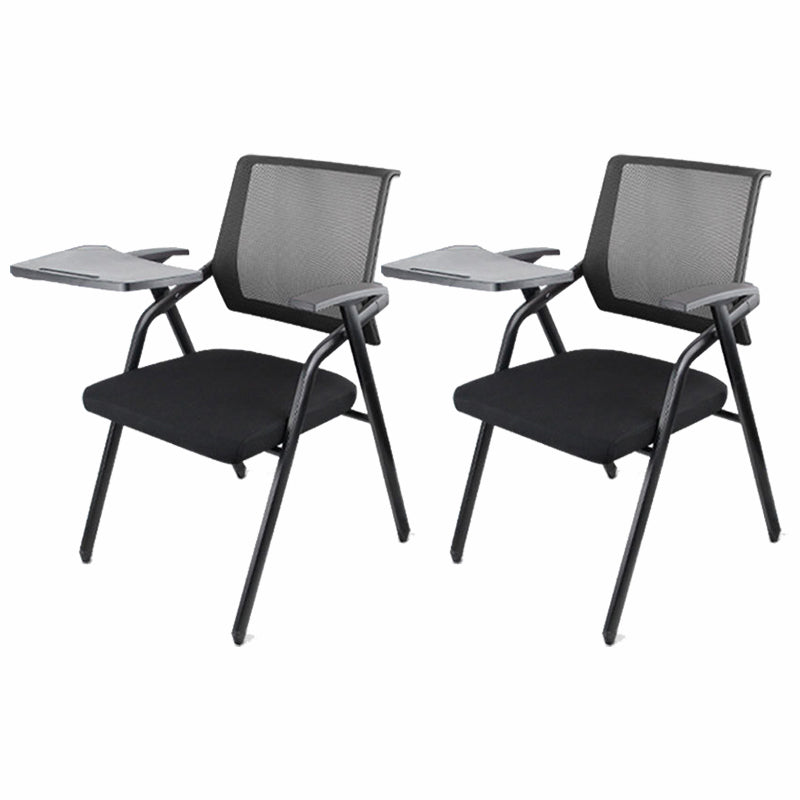 Mid Back Conference Chair with Fixed Arms Modern Office Chair with Metal Frame