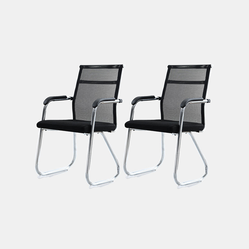 Silver Metal Mesh Modern Conference Chair Mid-Back and High Back Conference Chair
