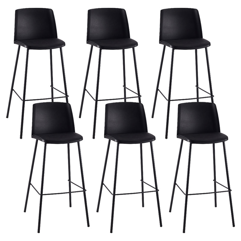 Nordic Bar-stool Plastic Counter Bar Stool with Metal Legs for Home