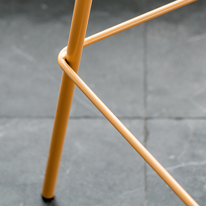 Nordic Bar-stool Plastic Counter Bar Stool with Metal Legs for Home
